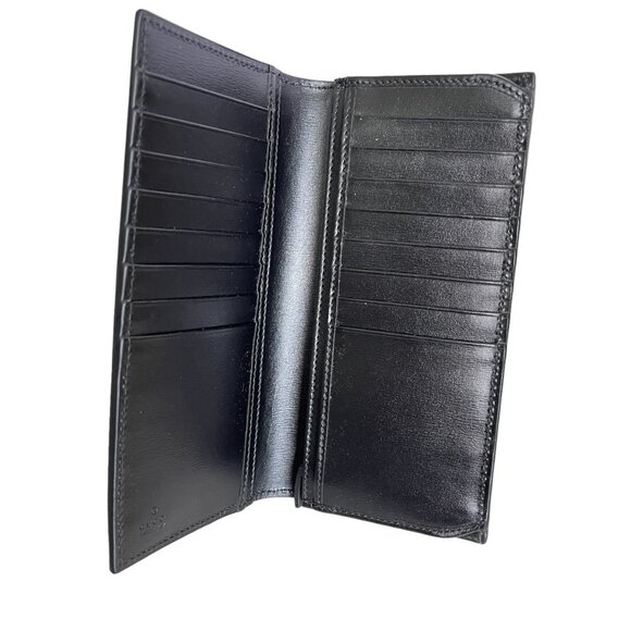 Gucci 428740 Men's Black Leather GG Marmont Vertical Wallet, Boarded Plutone - Picture 9 of 15